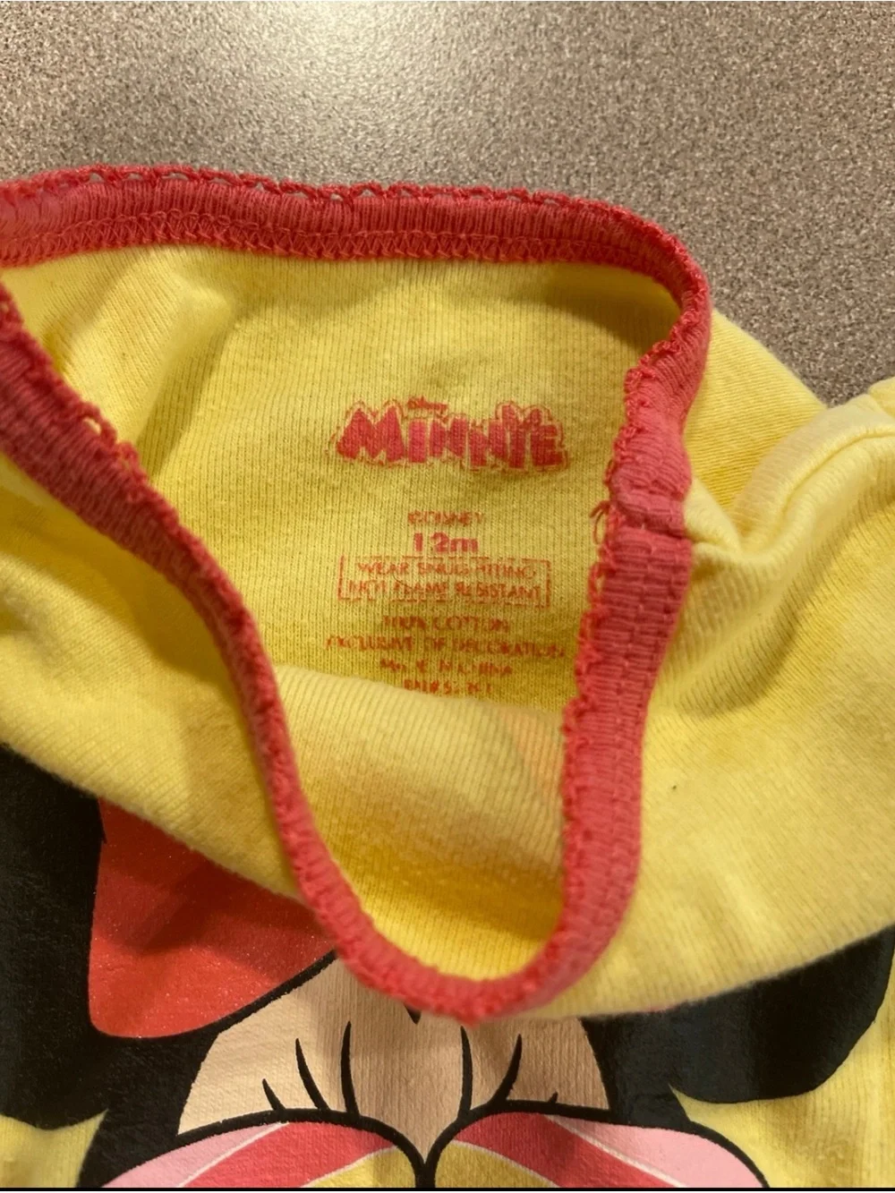 Yellow Minnie Mouse 'Love Summer' Kids 3-Piece Pajama Set 12 months
